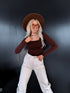 PUSH-UP top "OPULENCE VD73" - CHOCO